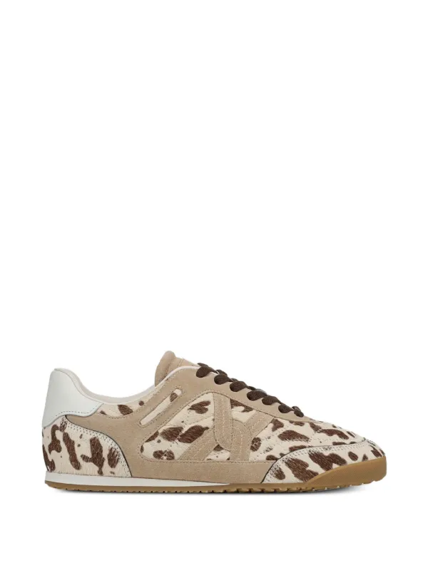 Veronica Beard Natalia Animal-print Sneakers in Neutrals