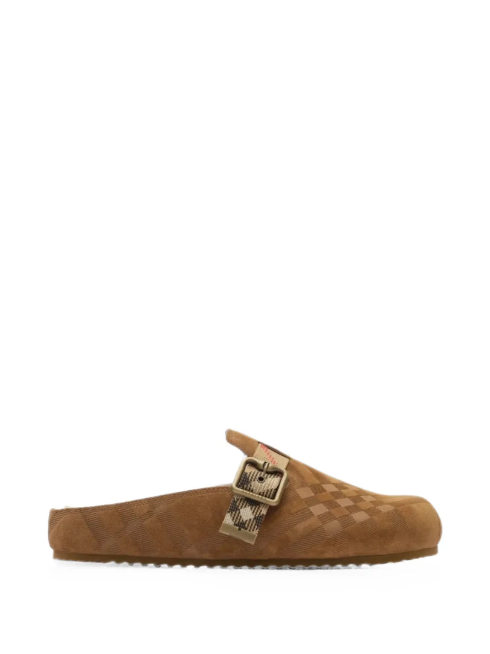 Burberry Urchin check-pattern buckle-fastening flat mules - Marrone