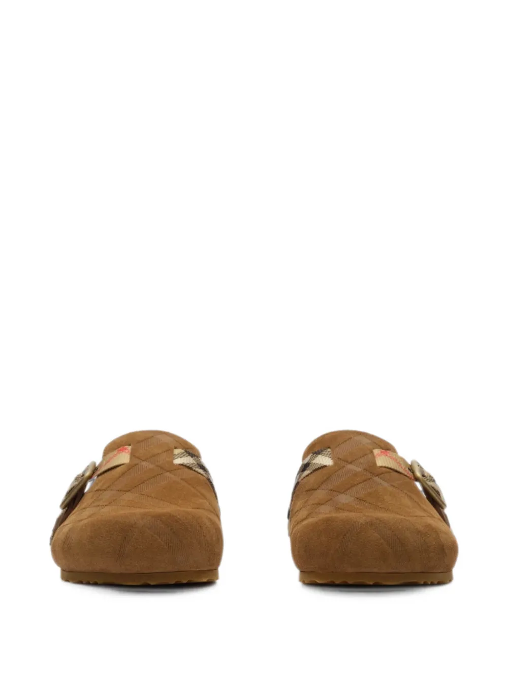 Burberry Urchin check-pattern buckle-fastening flat mules Bruin