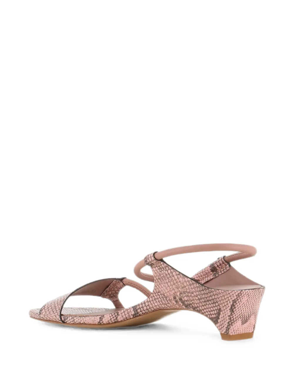 Del Carlo snakeskin-effect slingback sandals Roze