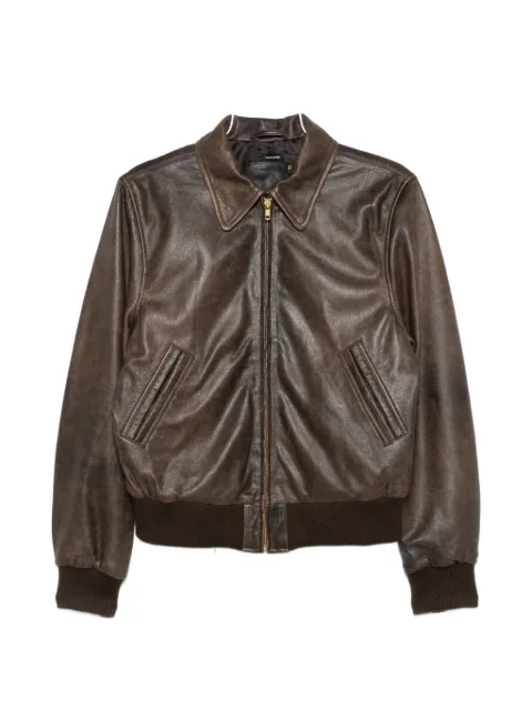 R13 Boyfriend distressed leather jacket