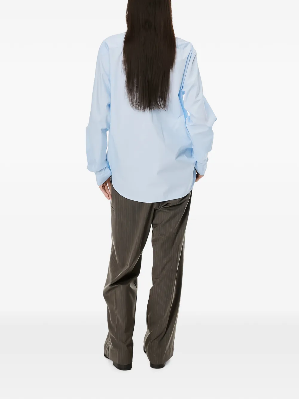  Masu Ruffled Zip-up Shirt - Azul 