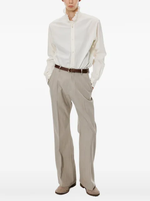 MASU ruffled zip-up shirt