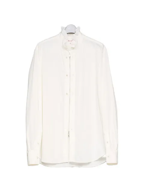 MASU ruffled zip-up shirt