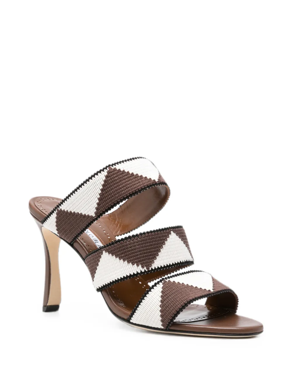 Manolo Blahnik Capro geometric-pattern sandals Bruin