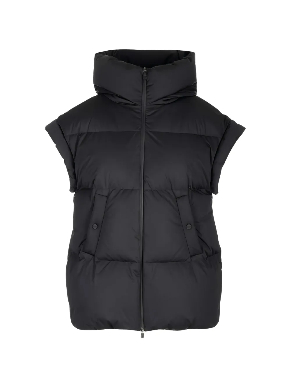 Herno high-neck hooded jacket - Schwarz