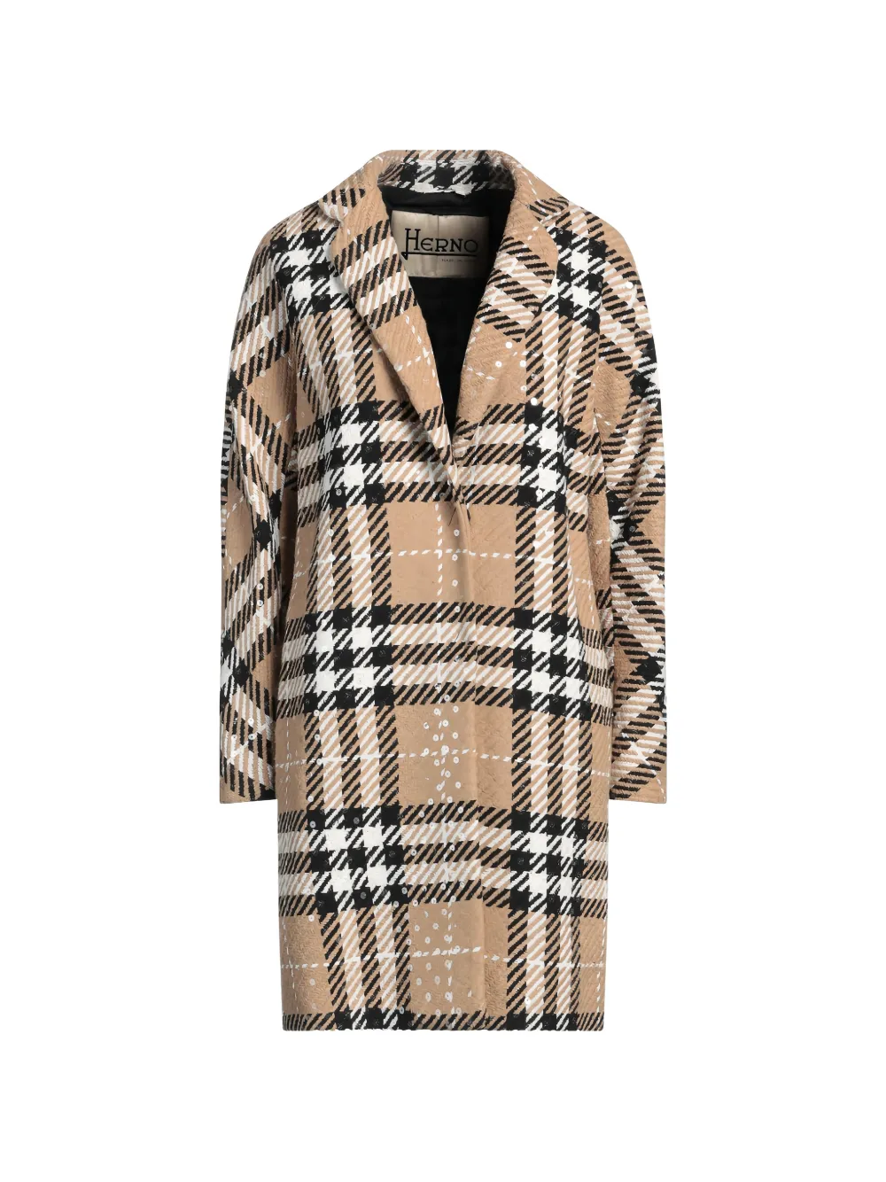 Herno plaid-pattern single-breasted coat - Toni neutri