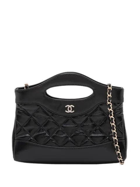 CHANEL Pre-Owned 2021-2026 Nano Quilted Glazed Calfskin 31 Shopping Bag satchel
