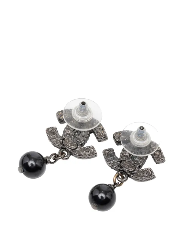 CHANEL Pre-Owned 2008 ココマーク ブラス ビーズ ドロップ プッシュ 