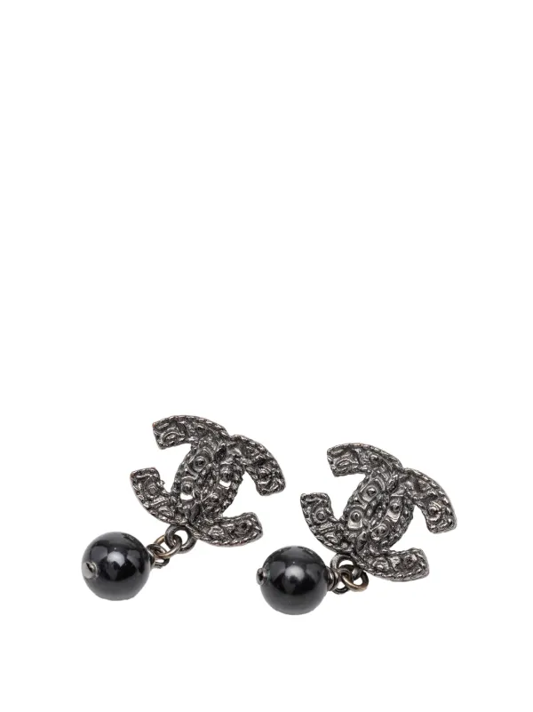 CHANEL Pre-Owned 2008 ココマーク ブラス ビーズ ドロップ プッシュ 