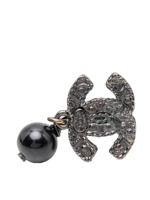 CHANEL Pre-Owned 2008 ココマーク ブラス ビーズ ドロップ プッシュ 