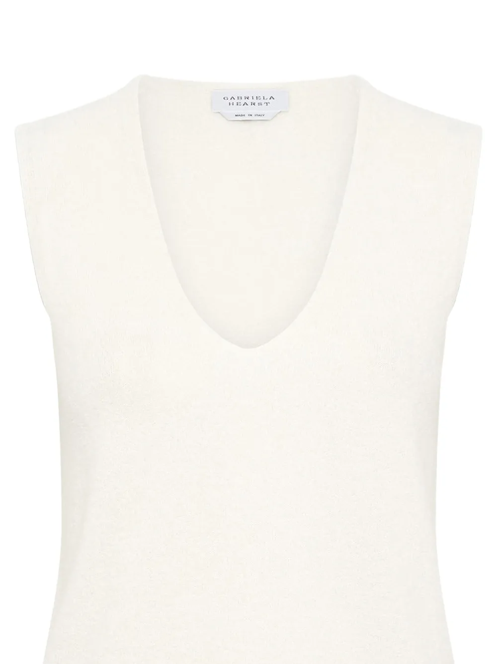 Gabriela Hearst Scion V-neck Vest in White, view 2