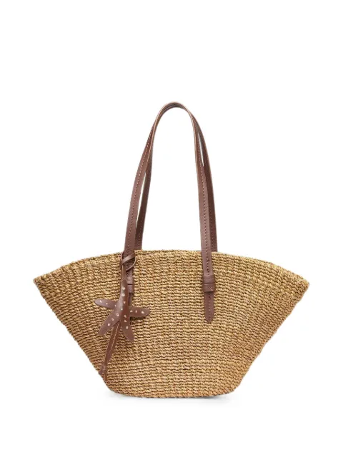 Poolside East West woven tote bag