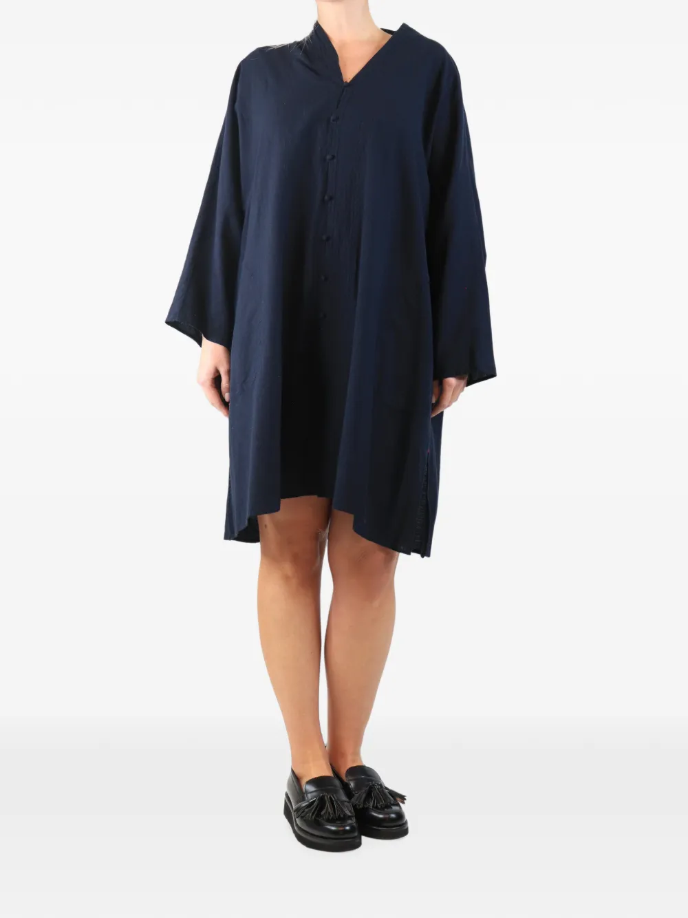 Babaghuri Travel Abito corto con scollo a V - Blu