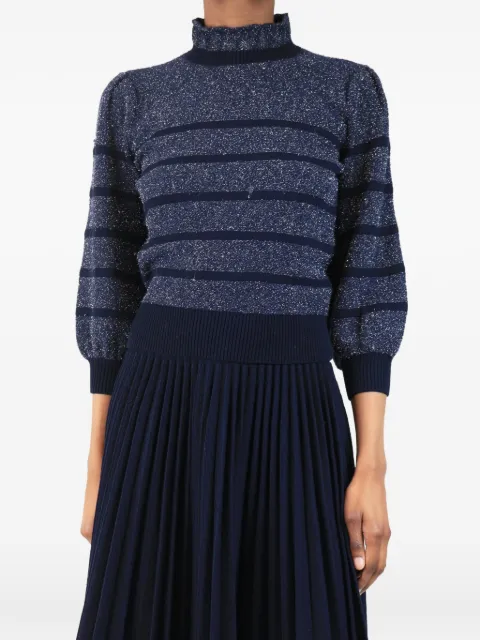 Co striped lurex sweater