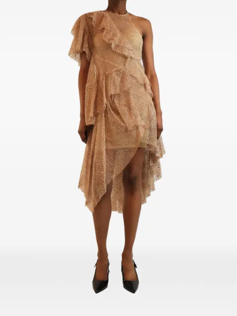 ZIMMERMANN one-shoulder polka-dot dress