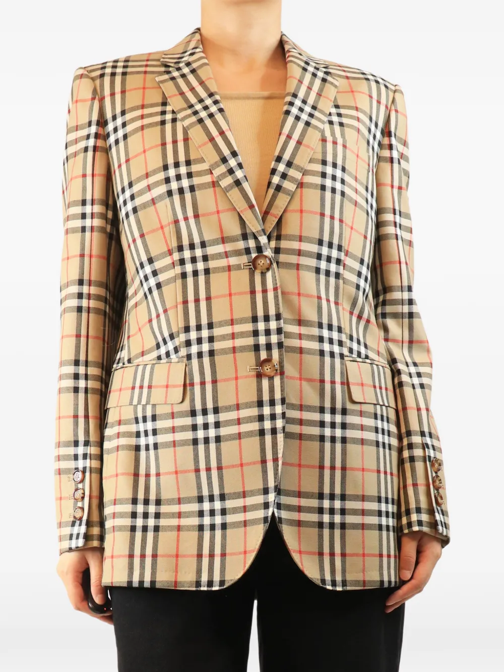Burberry Pre-Owned Blazer monopetto in lana - Toni neutri