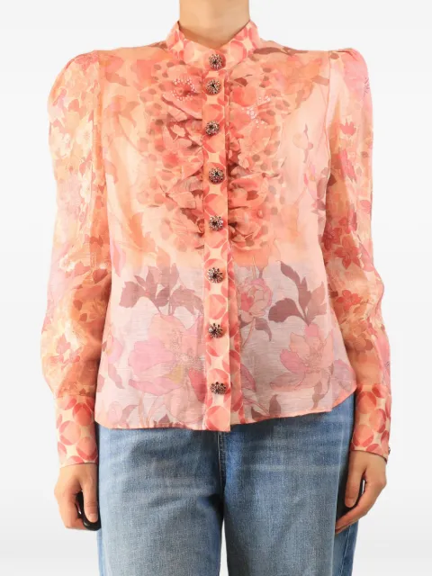 ZIMMERMANN ruffled floral-print blouse