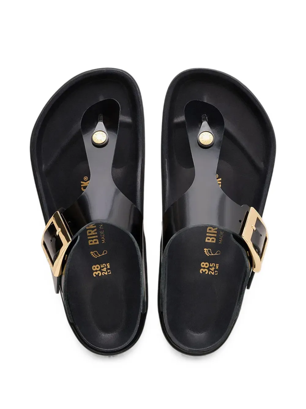 Birkenstock Gizeh buckle-fastening thong sandals Zwart