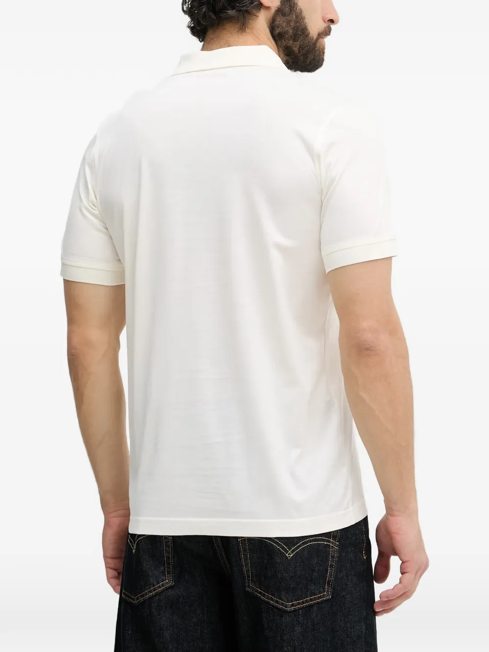 Karl Lagerfeld Poloshirt met geborduurd logo Beige