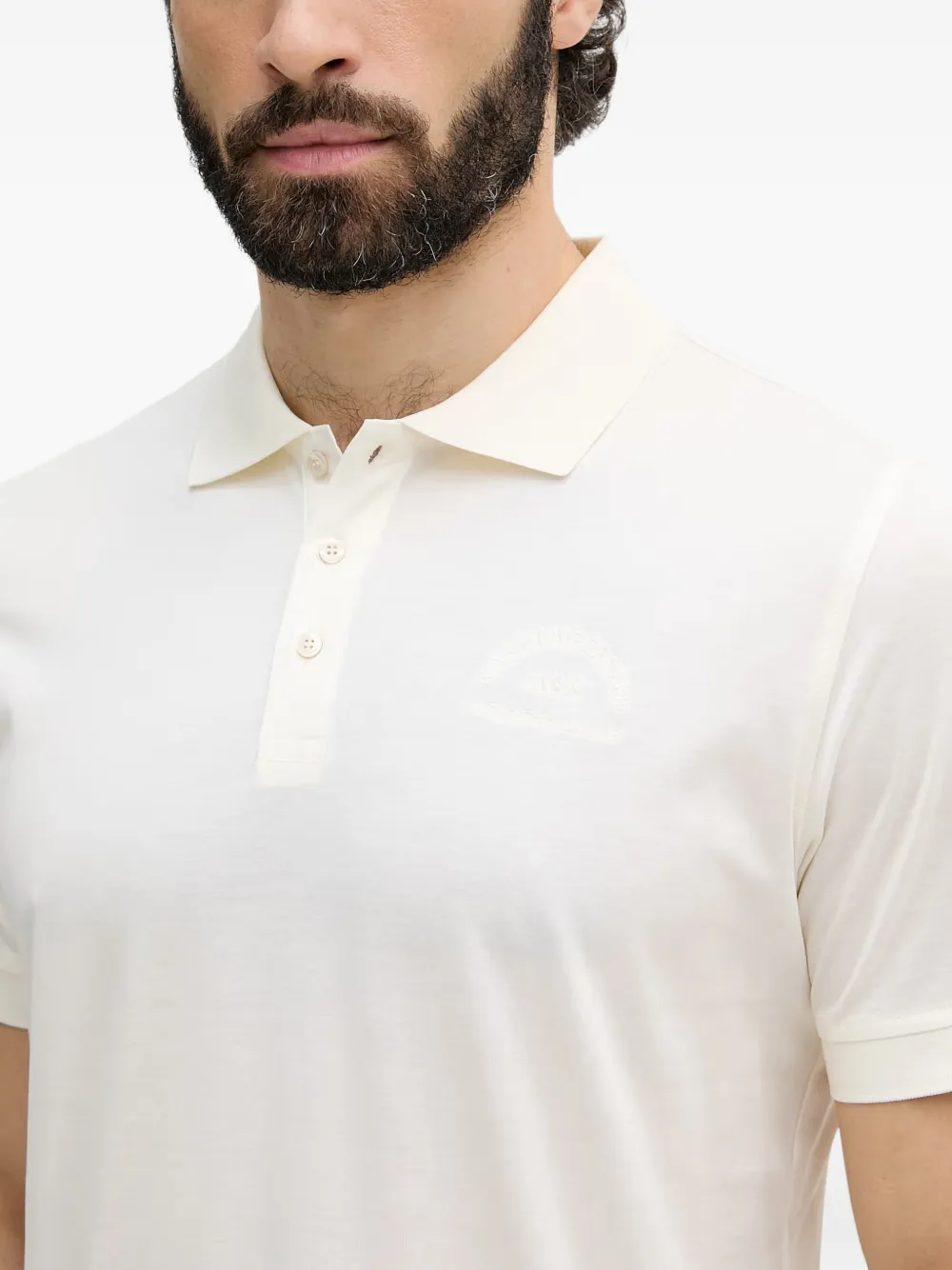 Karl Lagerfeld Poloshirt met geborduurd logo Beige