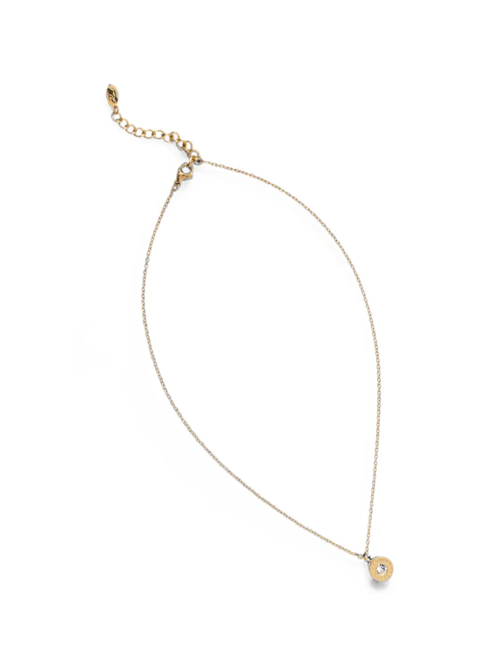 Karl Lagerfeld crystal-embellished logo-pendant necklace - Gold