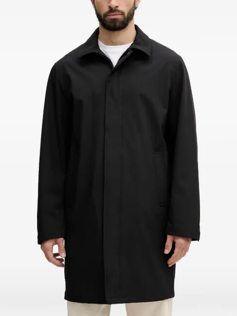 Karl Lagerfeld logo-plaque concealed-fastening single-breasted coat