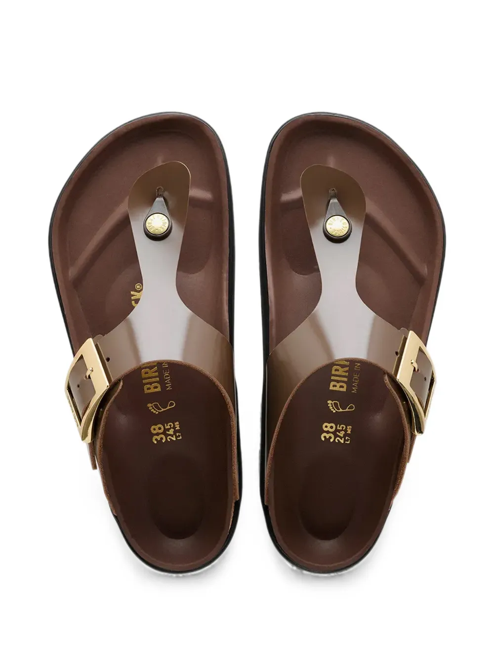 Birkenstock Gizeh buckle-fastening sandals Bruin