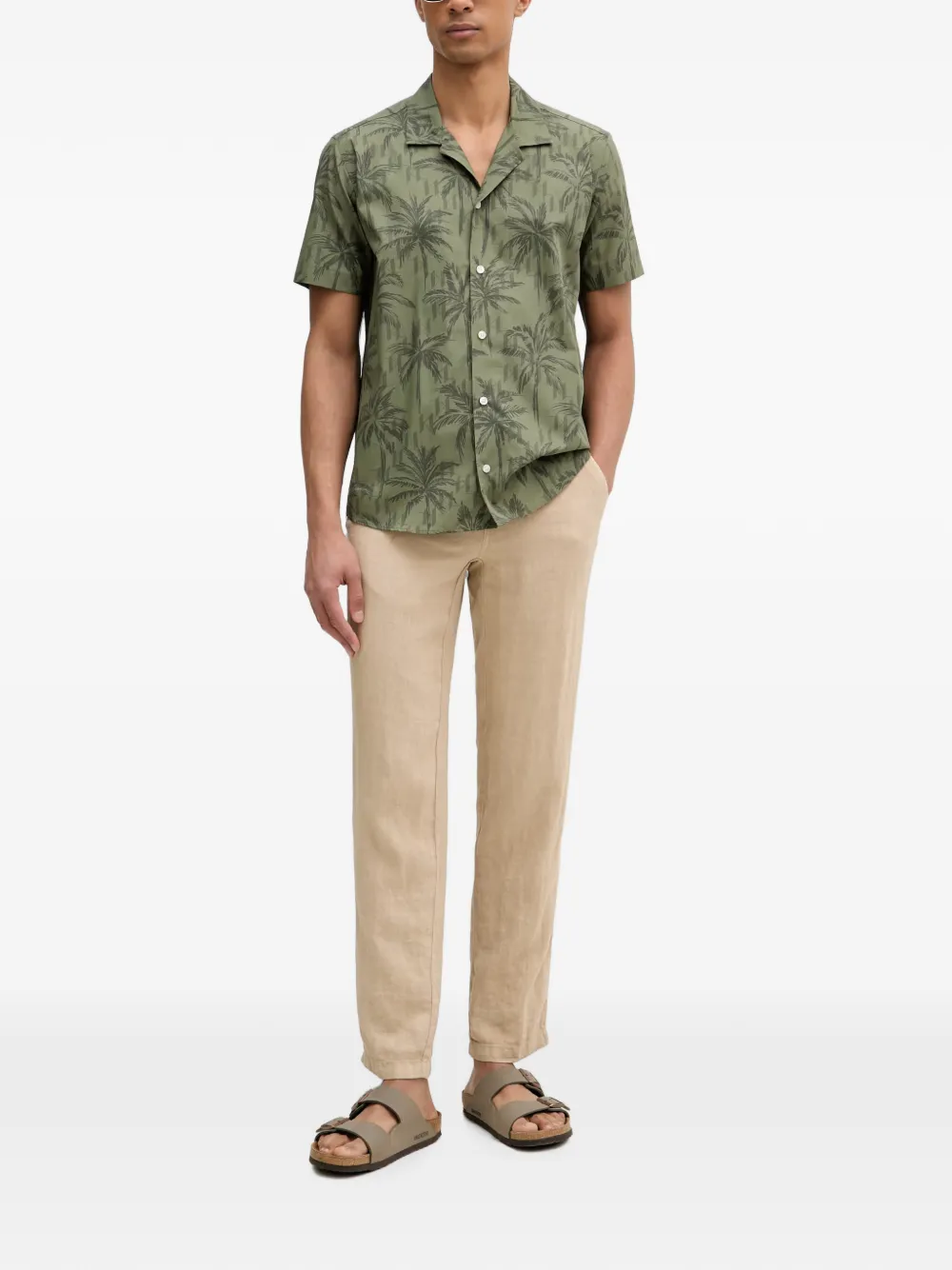 Karl Lagerfeld Straight broek met trekkoordtaille Beige