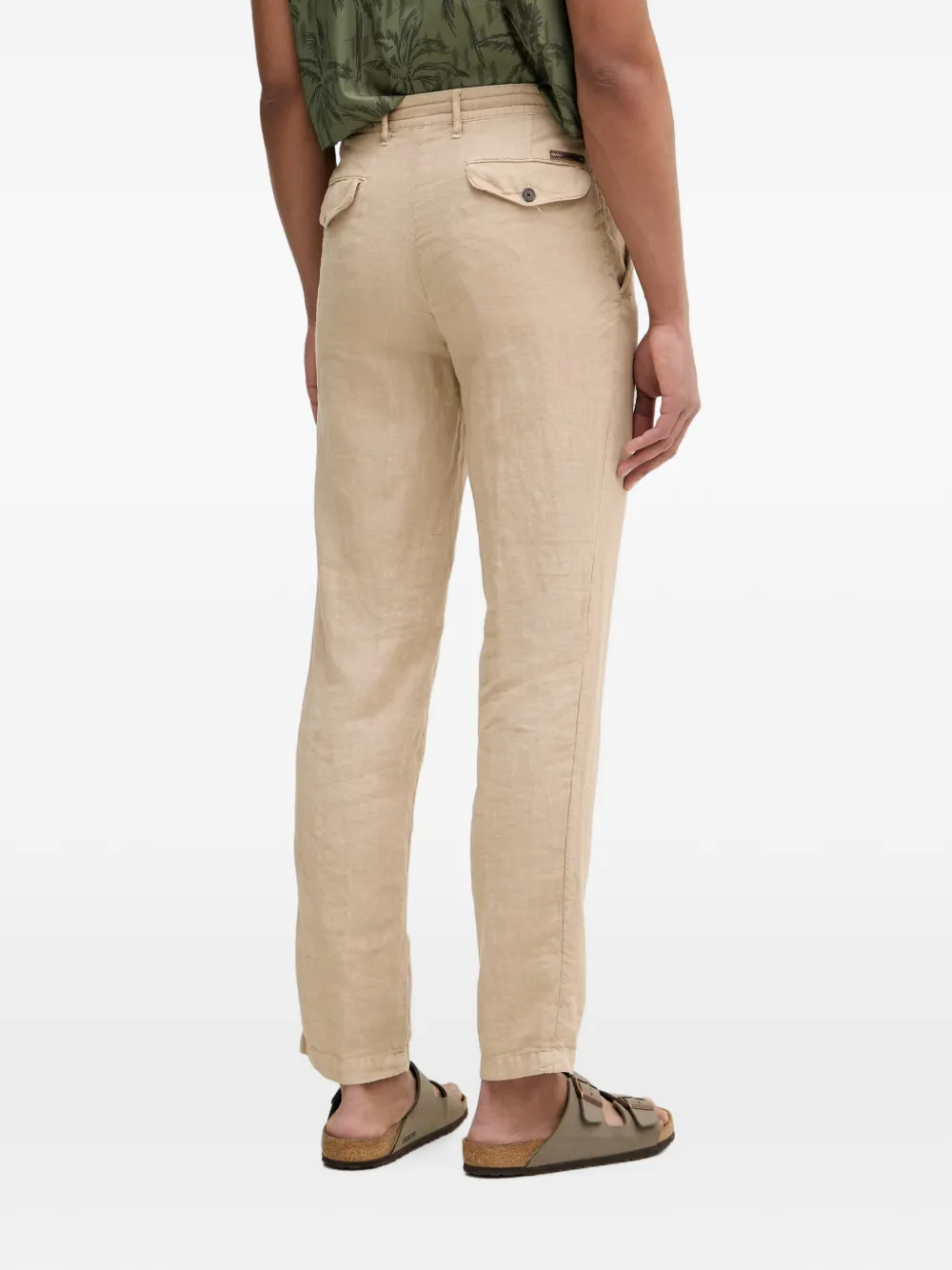 Karl Lagerfeld Straight broek met trekkoordtaille Beige