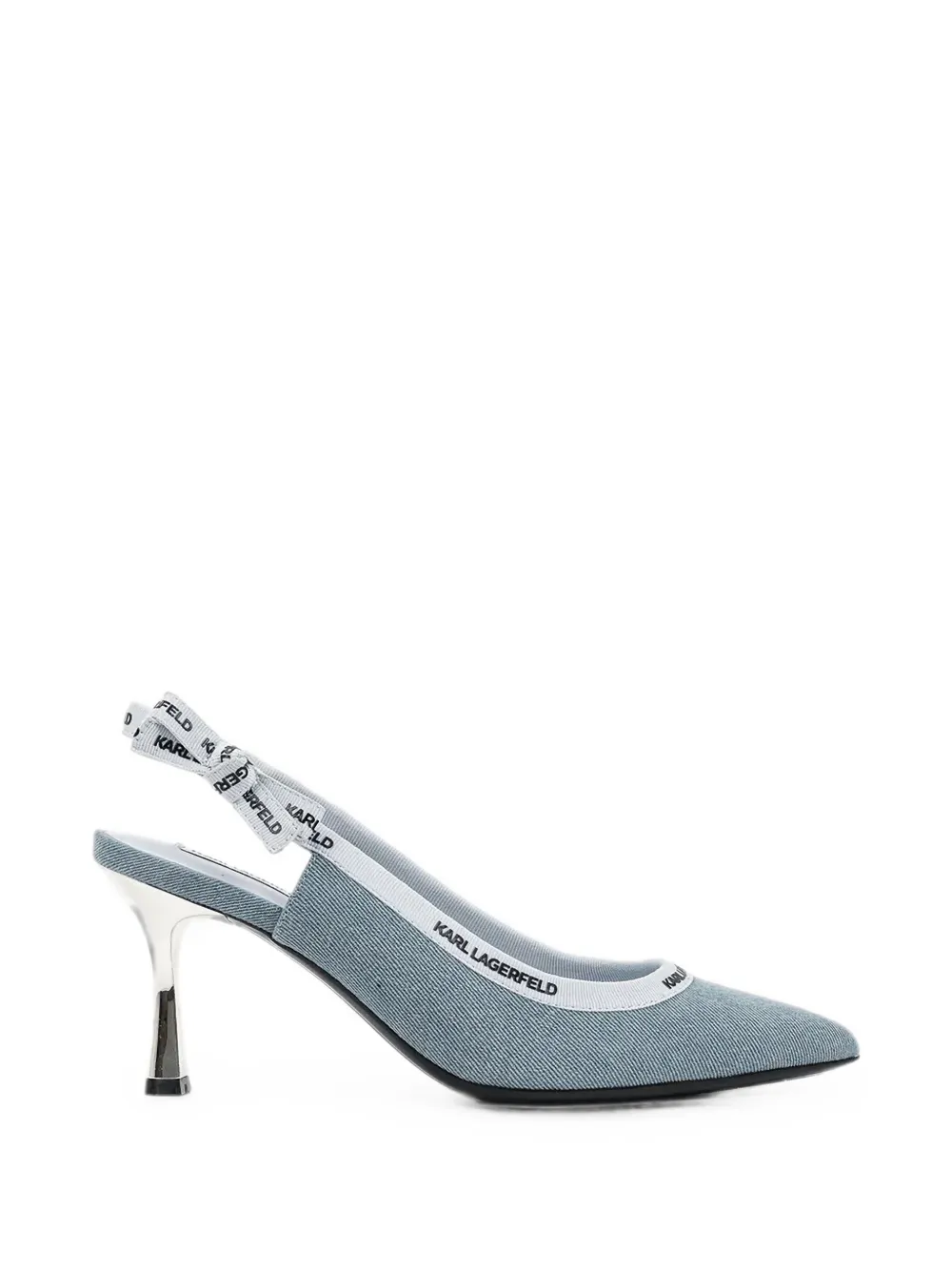 Karl Lagerfeld Sienna bow-detail slingback pumps - Blau