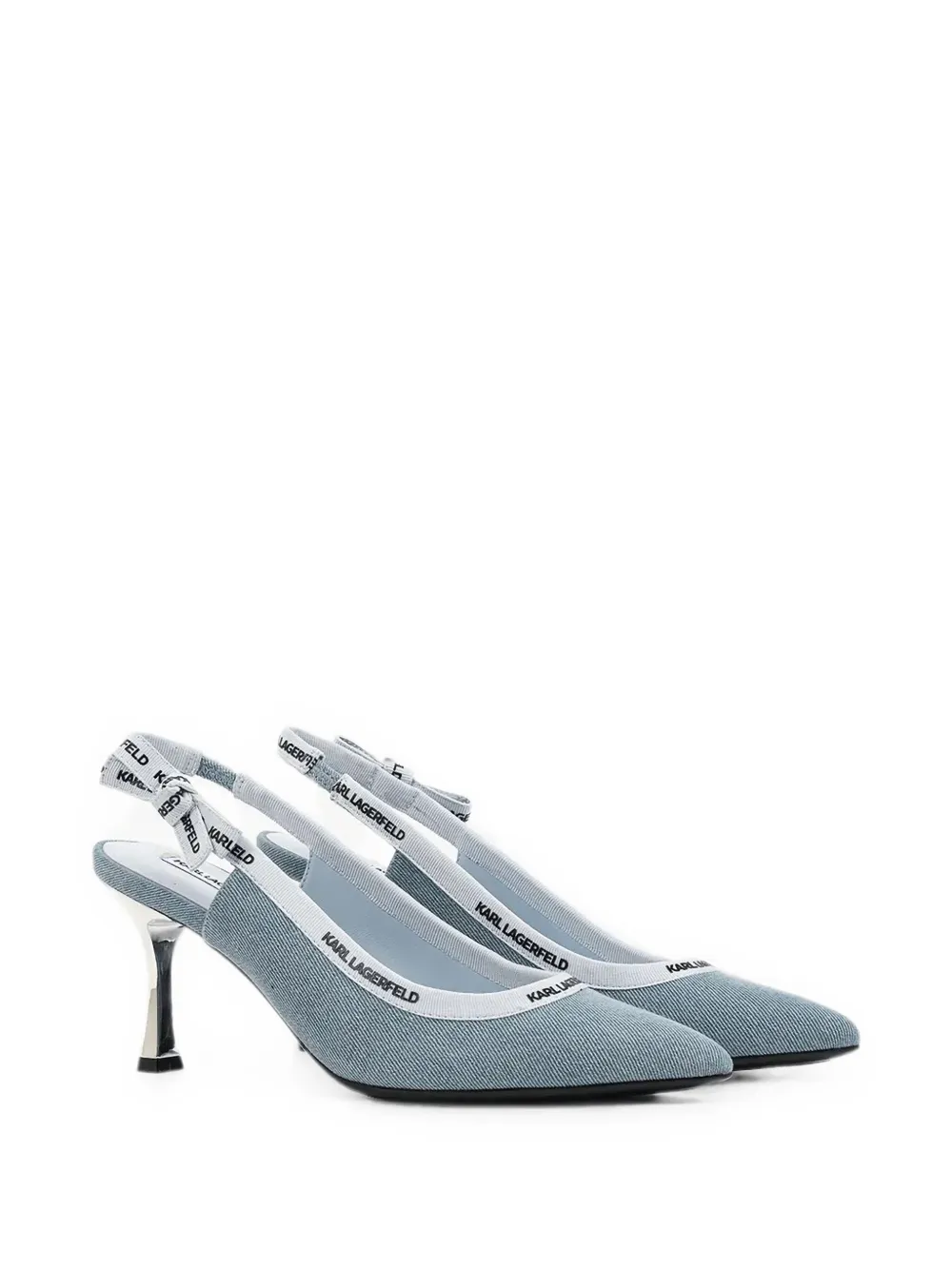 Karl Lagerfeld Sienna slingback pumps met strikdetail Blauw