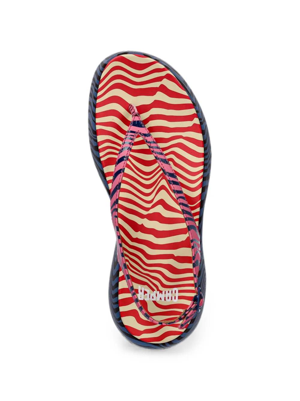 Camper Tasha zebra-print platform sandals Roze