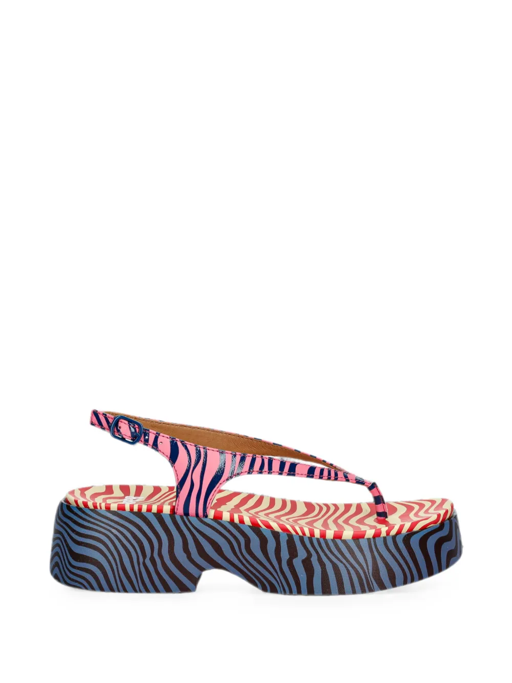 Camper Tasha zebra-print platform sandals - Rosa