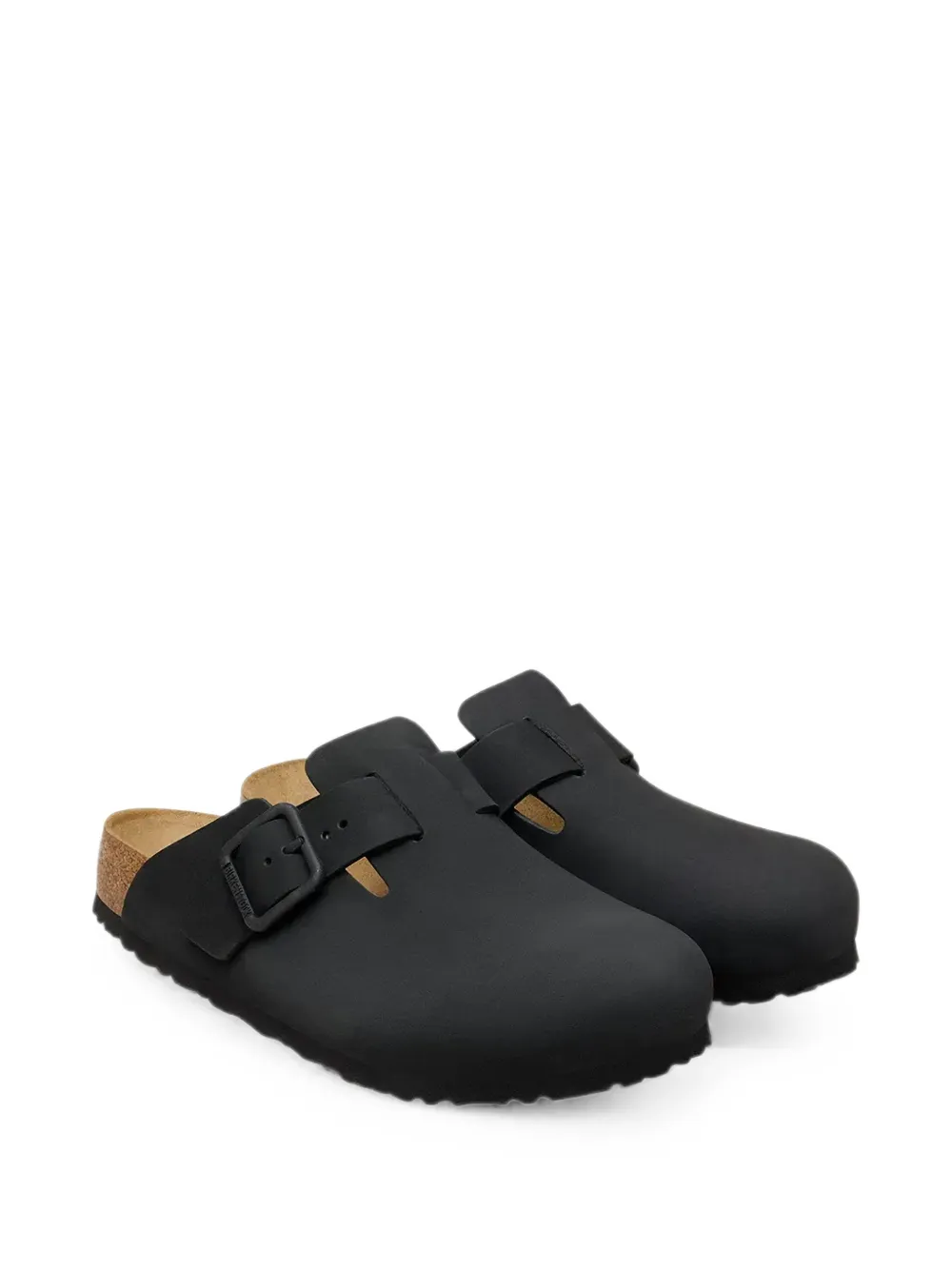 Birkenstock Boston muiltjes met gespsluiting Zwart