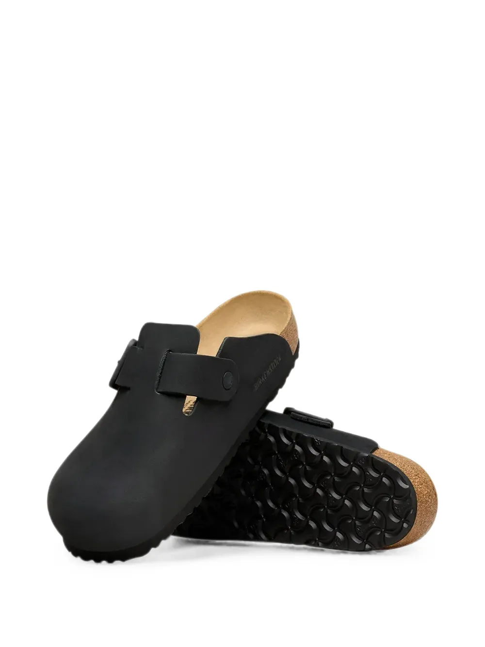 Birkenstock Boston muiltjes met gespsluiting Zwart