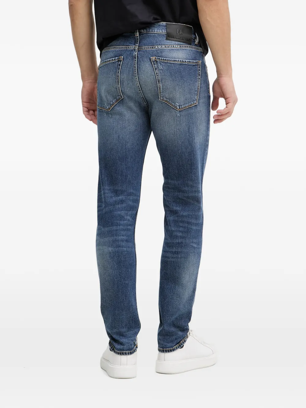 Karl Lagerfeld Jeans met logopatch Blauw