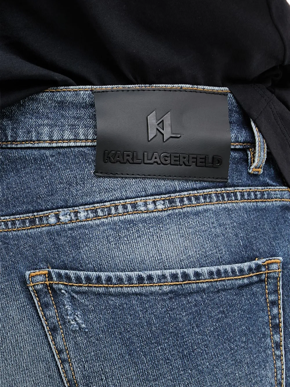 Karl Lagerfeld Jeans met logopatch Blauw
