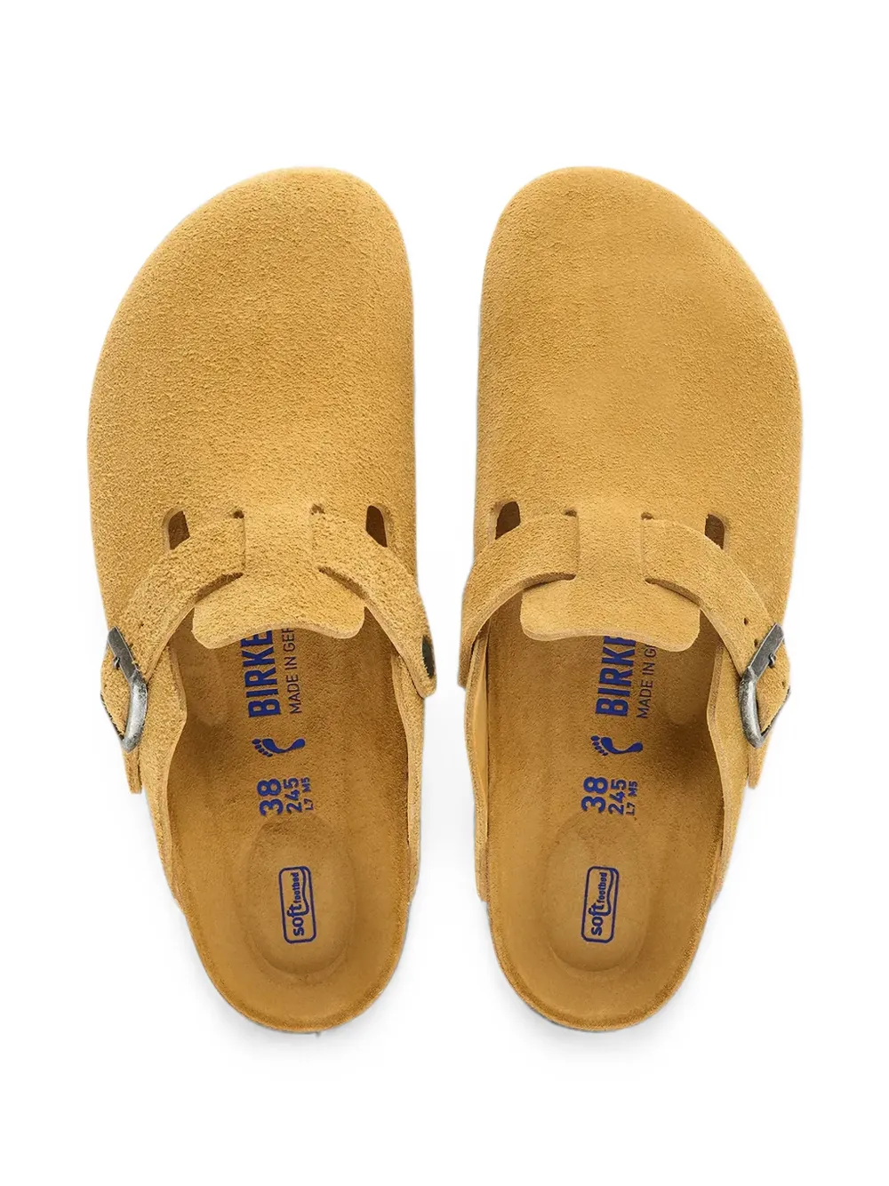 Birkenstock Boston muiltjes met gespsluiting Geel