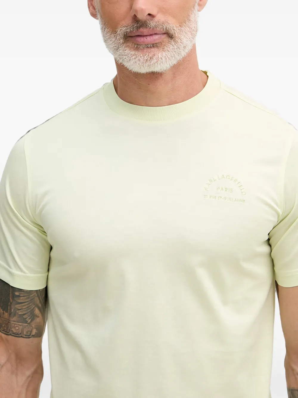 Karl Lagerfeld T-shirt met geborduurd logo Groen