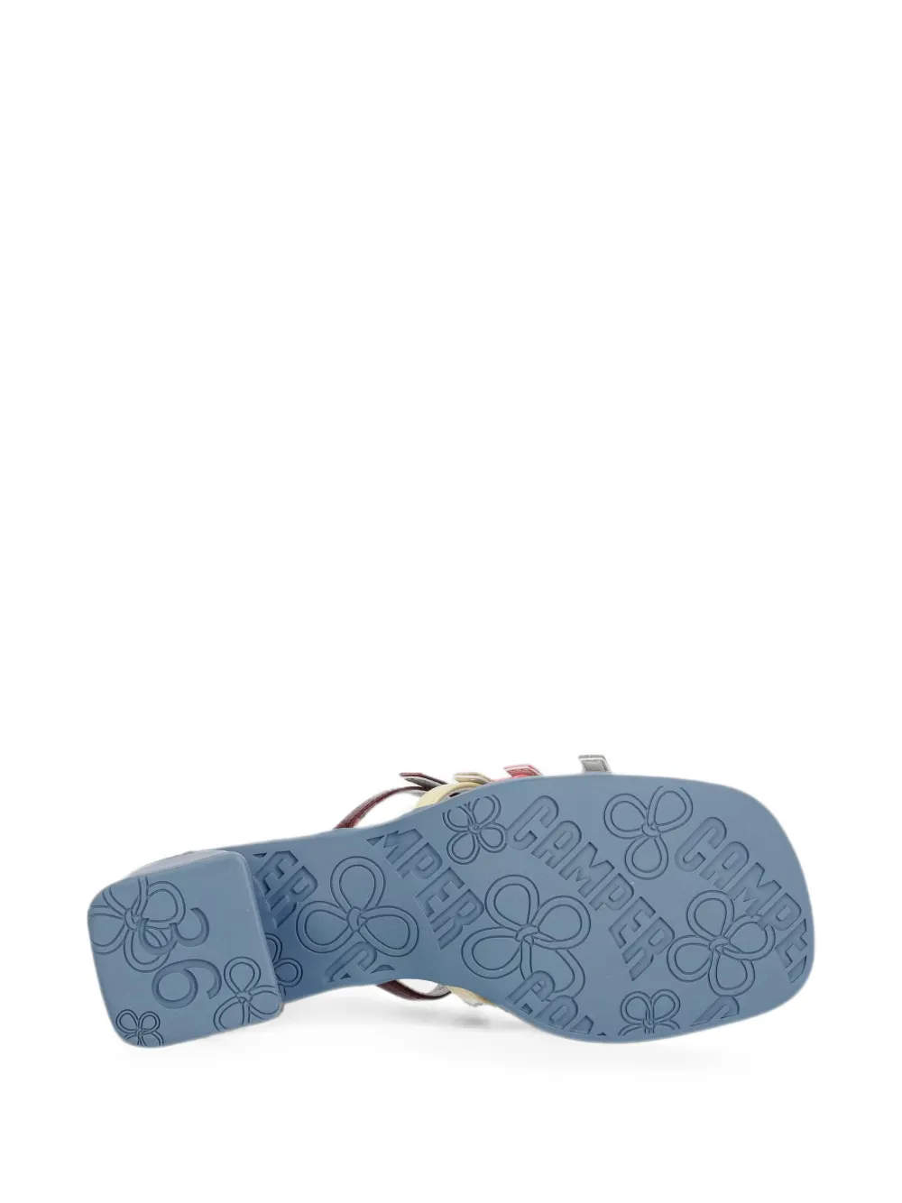 Camper Twins buckle-strap block-heel sandals Blauw