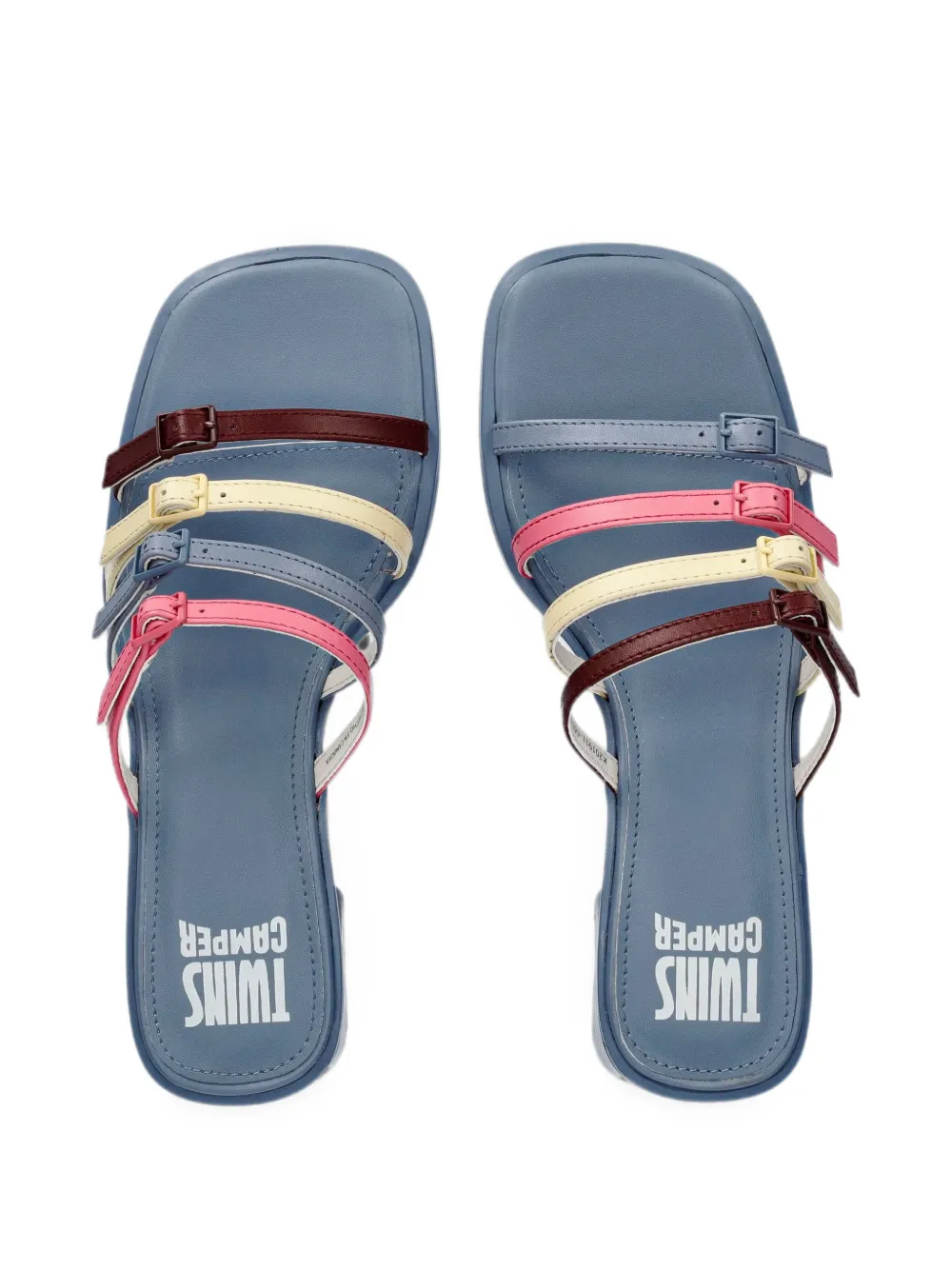Camper Twins buckle-strap block-heel sandals Blauw