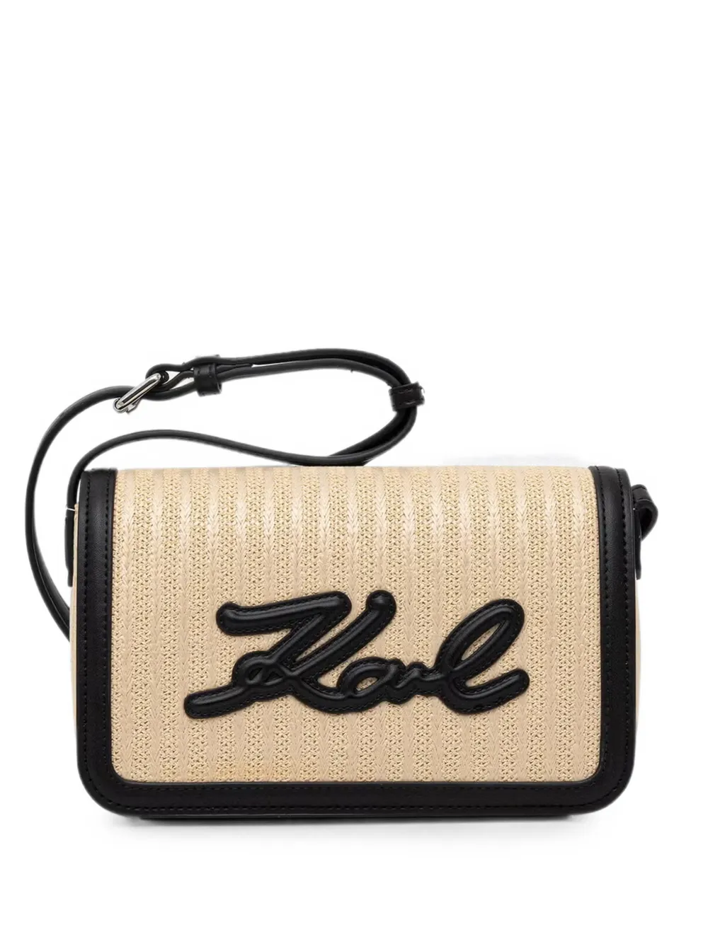 Karl Lagerfeld Karl Signature woven crossbody bag - Toni neutri