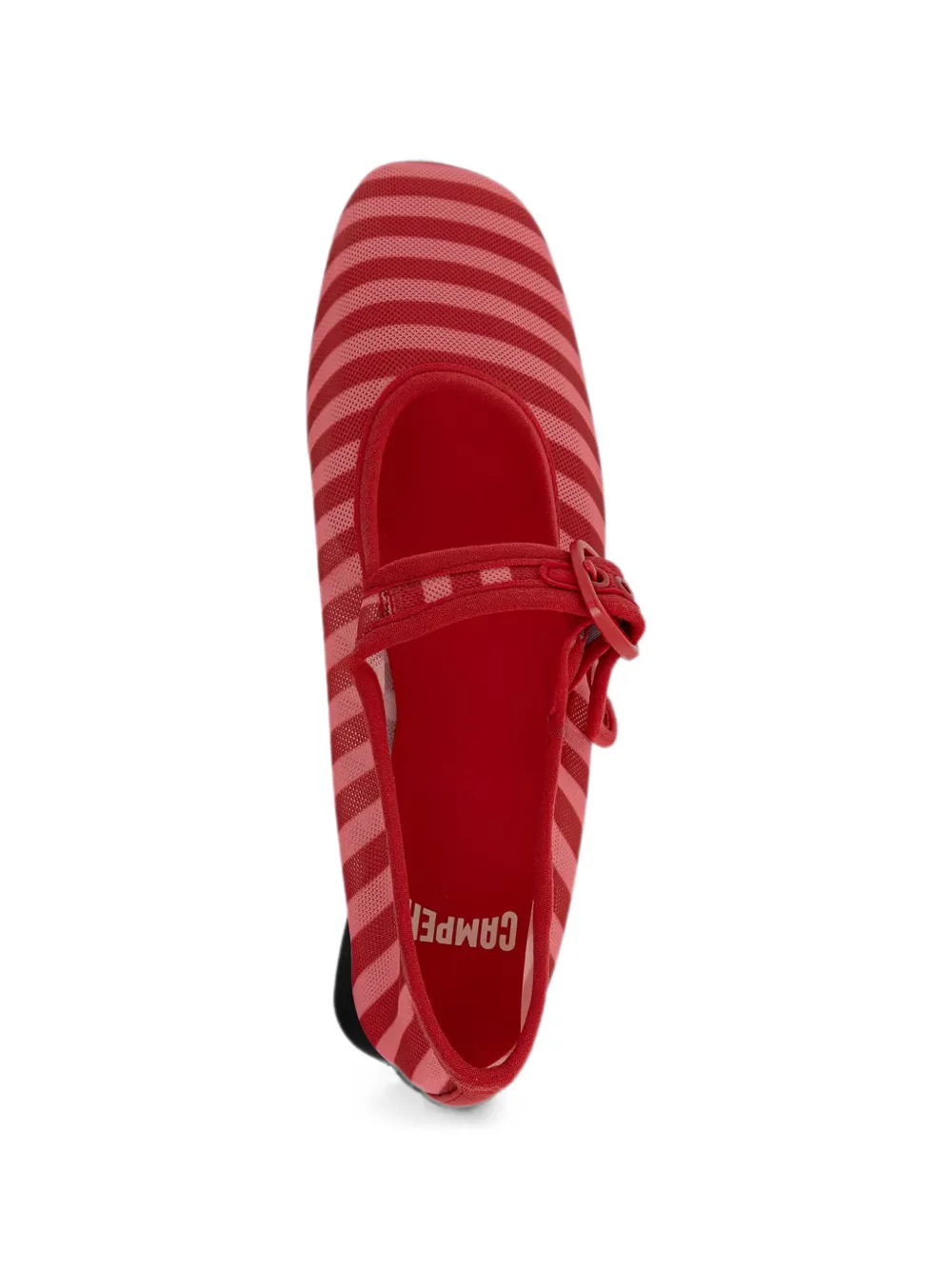 Camper Casi Myra striped buckle-strap ballet flats Rood