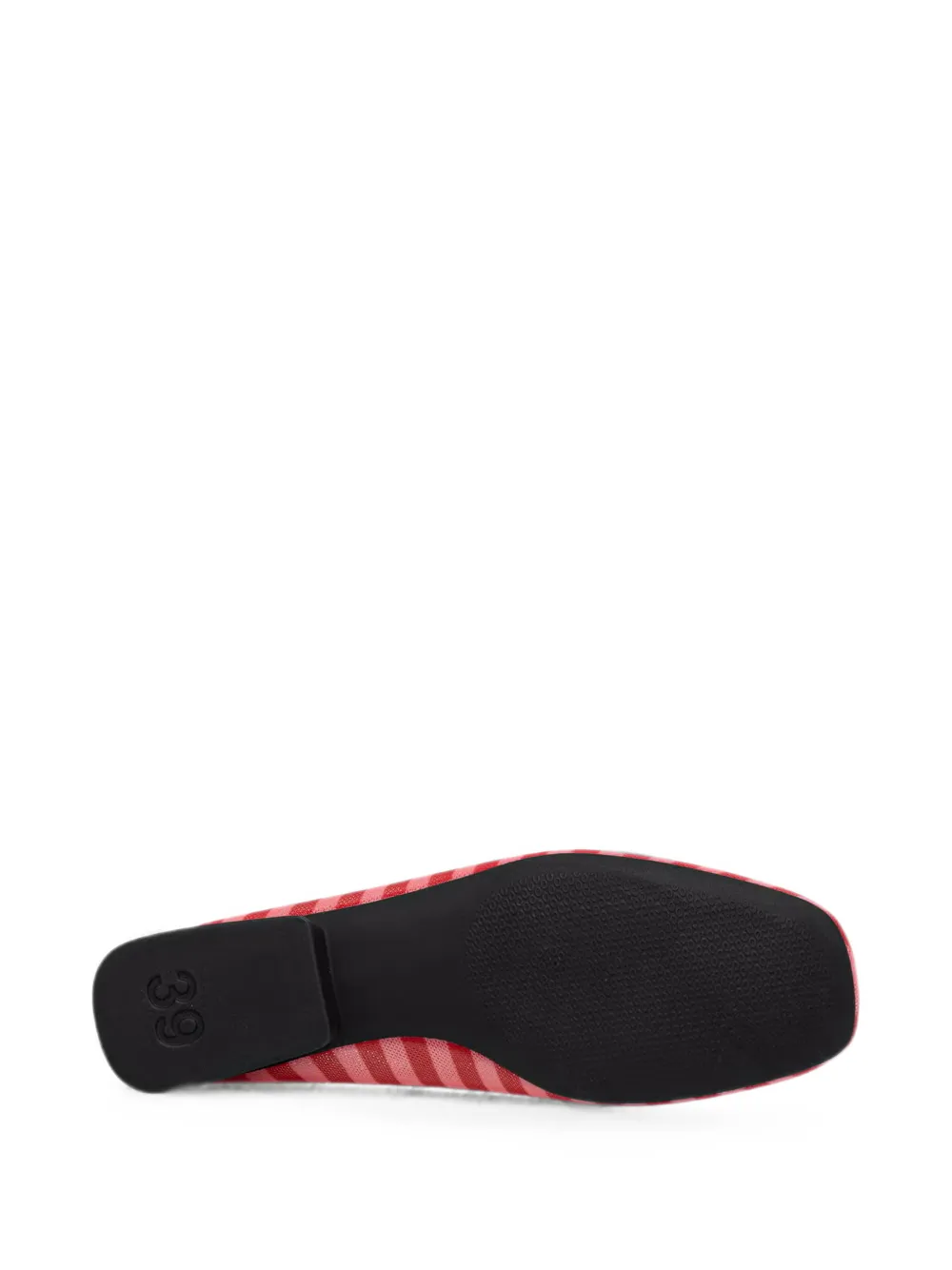 Camper Casi Myra striped buckle-strap ballet flats Rood