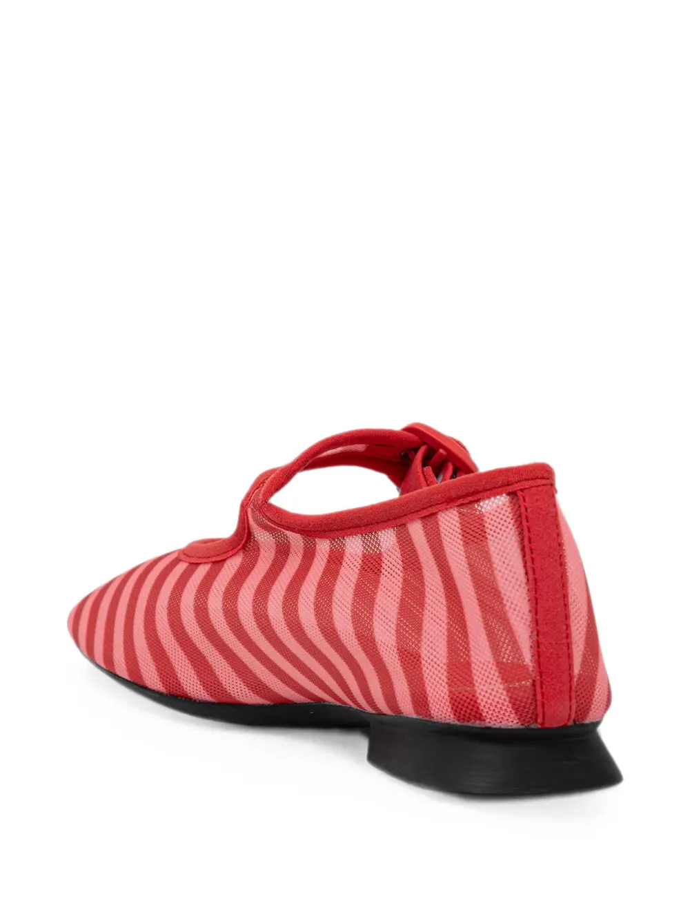 Camper Casi Myra striped buckle-strap ballet flats Rood