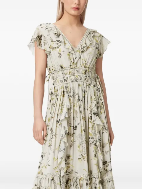AllSaints Canto floral-print ruffled maxi dress
