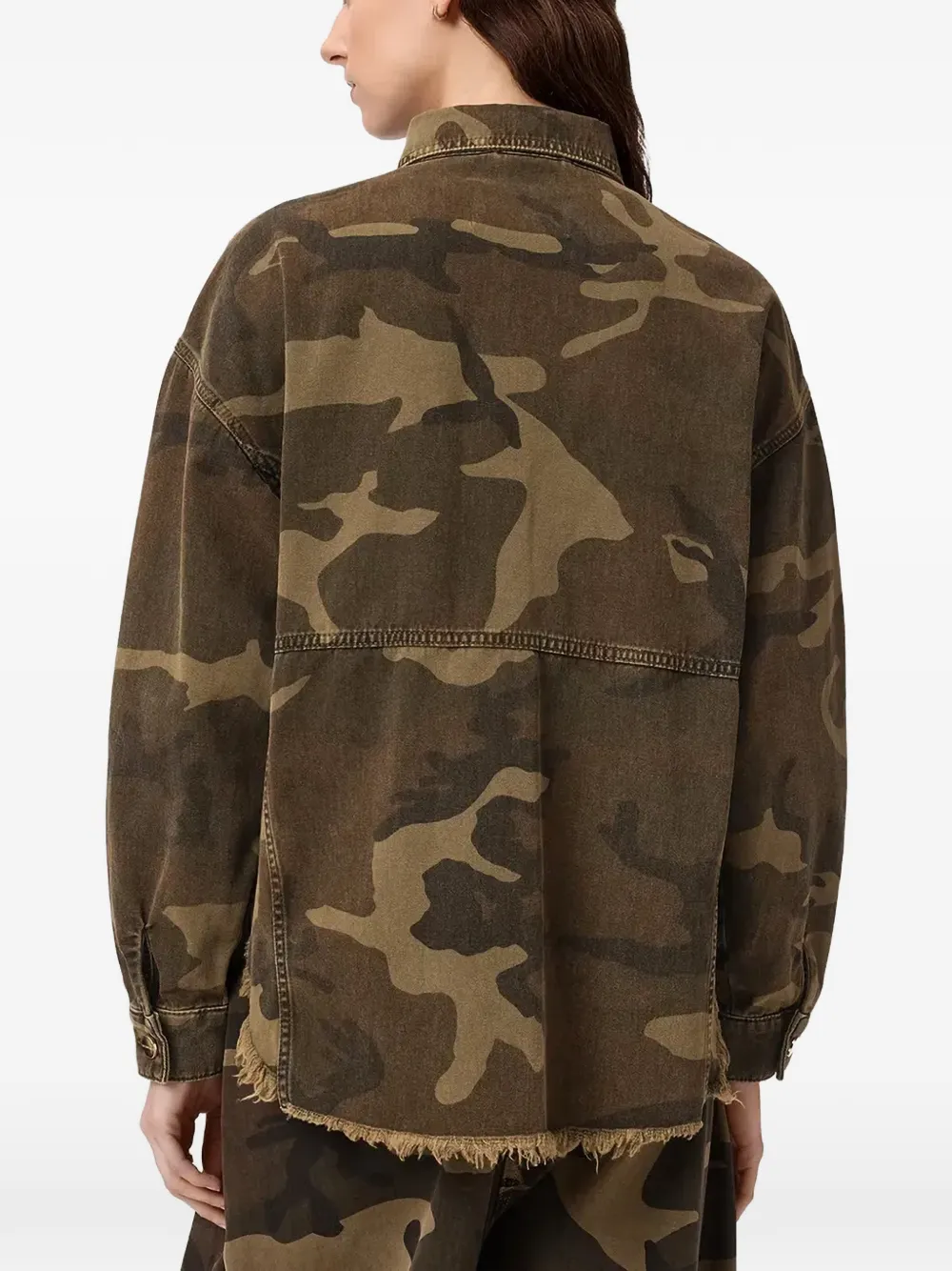 AllSaints Hettie oversized jack met camouflageprint Groen
