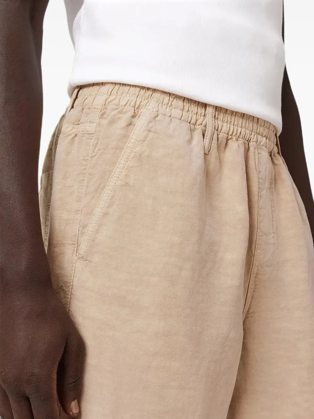 AllSaints Korten ruimvallende broek Beige