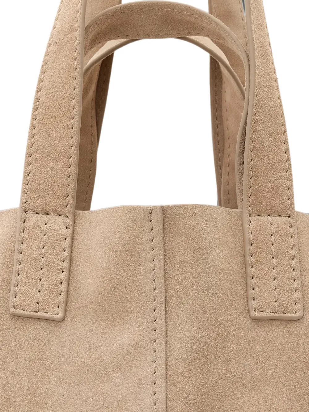 AllSaints Lutece shopper met suède afwerking en vlakken Beige